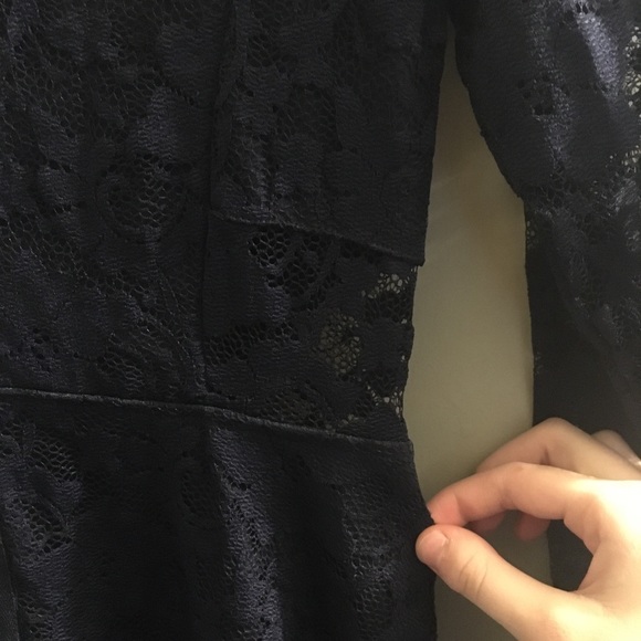 Dark Blue Lace Dress - Picture 4 of 4